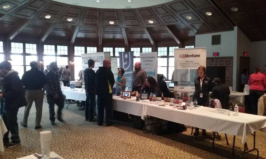Attendees converse with Employers from a variety of businesses in the Fox Valley